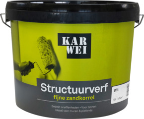 KARWEI structuurverf mat wit 10 liter