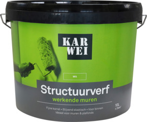 KARWEI structuurverf werkende muren wit 10 liter