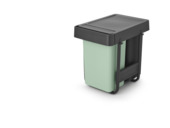 Brabantia Sort & Go Inbouw Prullenbak - 2 x 15 l - Jade Green/Dark Grey