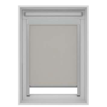 KARWEI rolgordijn dakraam 28144 licht grijs verduisterend op maat