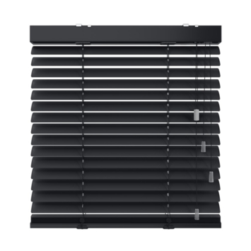 KARWEI aluminium jaloezie gewoon raam 28420 zijdeglans zwart 50 mm op maat