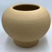 Pot rond oker paper finish - h21xd28cm