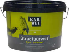 KARWEI structuurverf mat wit 2,5 liter