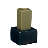 Kandelaar Theo-Bert Pot blauw olijfgroen 8 x 8 x 12 cm