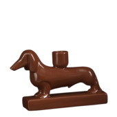 Kandelaar teckel Theo-Bert Pot terra 21 x 4,5 x 12,5 cm