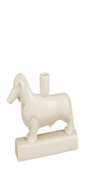 Kandelaar teckel Theo-Bert Pot wit 21 x 4,5 x 12,5 cm