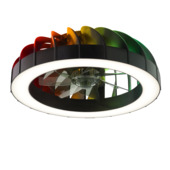 Brilliant plafondventilator Fanora met lamp en RGB functie 30W zwart