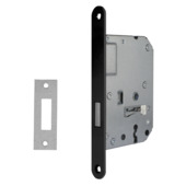 AXA deurslot kastslot model 7115 sl met zwarte voorplaat inclusief sluitplaat en sleutels sl55