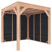 Overkapping Douglas Zwart Zweeds Rabat 255x255cm