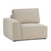 KARWEI modulaire bank James eindstuk hoek kort links grof geweven beige polyester