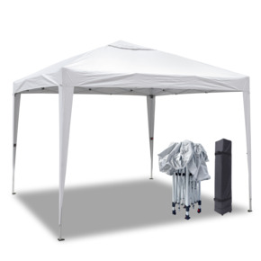 Handson partytent 2,95 x 2,95 m wit vierkant waterafstotend