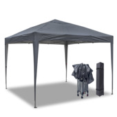 Handson partytent One Touch antraciet 2,95 x 2,95 m waterafstotend
