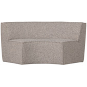 WOOOD 2-zits eetkamerbank Europa donkerbruin geweven stof