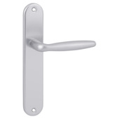 Karwei deurkruk set Antonio ovaal blind schild aluminium