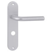 OK deurkruk set ovaal schild vrij-bezet sluiting 63/8 mm aluminium