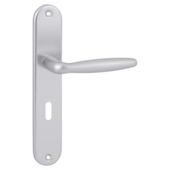 Karwei deurkruk set Antonio ovaal schild sleutelgat 56 mm aluminium