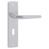 Karwei deurkruk set Daan recht schild sleutelgat 56 mm aluminium