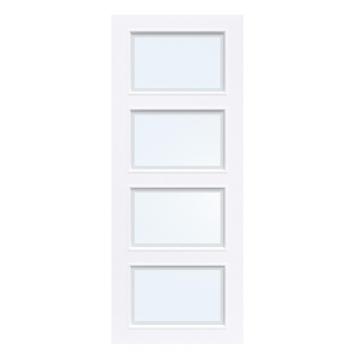 Arne & Bodil binnendeur ABD25 blank glas met matte rand - extra wit afgelakt