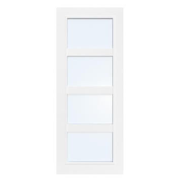 Arne & Bodil binnendeur ABB102 blank glas - wit afgelakt - glaslat wit