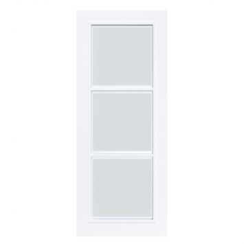 Arne & Bodil binnendeur ABB104 mat glas met blanke rand - extra wit afgelakt - glaslat extra wit