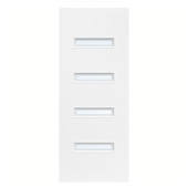 Arne & Bodil binnendeur ABD16 blank glas met matte rand - wit afgelakt