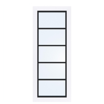 Arne & Bodil binnendeur ABD516 blank glas - extra wit afgelakt - glaslat diep zwart