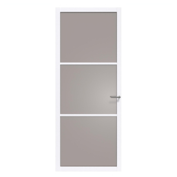 Arne & Bodil binnendeur ABE101 brons glas - extra wit afgelakt