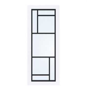 Arne & Bodil binnendeur ABD509 blank glas - extra wit afgelakt - glaslat diep zwart