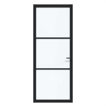 Arne & Bodil binnendeur ABE101 satijnglas - diep zwart afgelakt
