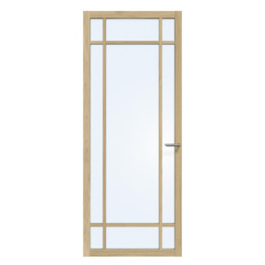 Arne & Bodil binnendeur ABE107 blank glas - licht eiken houtlook afwerking