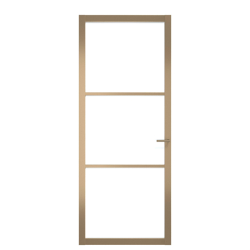 Arne & Bodil binnendeur ABE101 satijnglas - metallic brons staallook afwerking