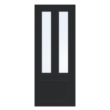 Arne & Bodil binnendeur ABT321 blank glas - diep zwart afgelakt