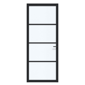 Arne & Bodil binnendeur ABE100 satijnglas - diep zwart afgelakt