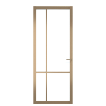 Arne & Bodil binnendeur ABE103 satijnglas - metallic brons staallook afwerking