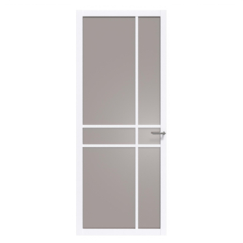 Arne & Bodil binnendeur ABE105 brons glas - extra wit afgelakt