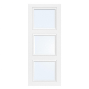 Arne & Bodil binnendeur ABT306 blank facetglas - wit afgelakt