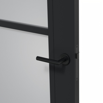 Arne & Bodil binnendeur ABD524 rook glas - diep zwart afgelakt - glaslat diep zwart