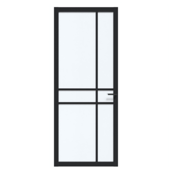 Arne & Bodil binnendeur ABE105 satijnglas - diep zwart afgelakt