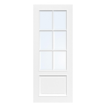 Arne & Bodil binnendeur ABT113 blank facetglas - wit afgelakt