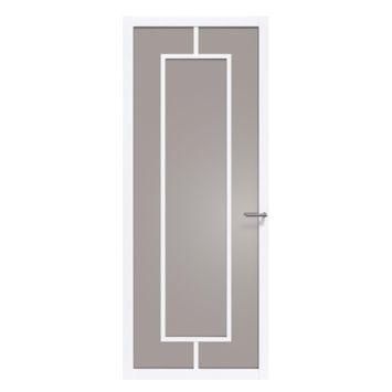 Arne & Bodil binnendeur ABE108 brons glas - extra wit afgelakt