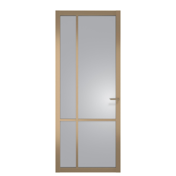 Arne & Bodil binnendeur ABE103 rook glas - metallic brons staallook afwerking