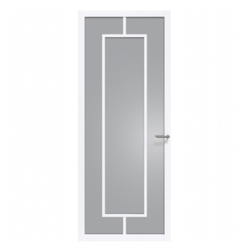 Arne & Bodil binnendeur ABE108 rook glas - extra wit afgelakt