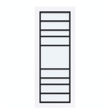 Arne & Bodil binnendeur ABD518 satijnglas - extra wit afgelakt - glaslat diep zwart