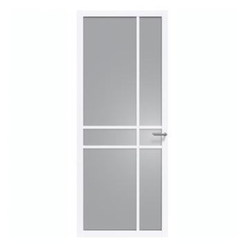 Arne & Bodil binnendeur ABE105 rook glas - extra wit afgelakt