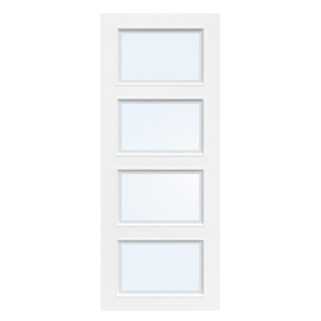 Arne & Bodil binnendeur ABD25 blank glas met matte rand - wit afgelakt