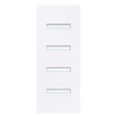 Arne & Bodil binnendeur ABD16 blank glas met matte rand - extra wit afgelakt