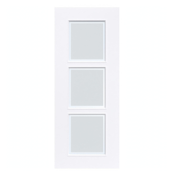 Arne & Bodil binnendeur ABD21 mat glas met blanke rand - extra wit afgelakt