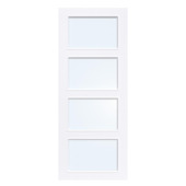 Arne & Bodil binnendeur ABD25 blank glas - extra wit afgelakt