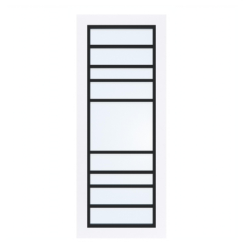 Arne & Bodil binnendeur ABD518 blank glas - extra wit afgelakt - glaslat diep zwart