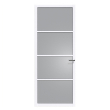 Arne & Bodil binnendeur ABE100 rook glas - extra wit afgelakt